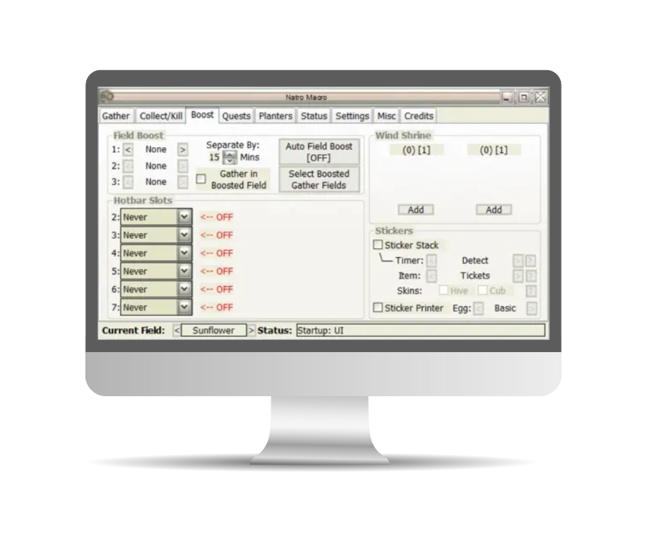 Natro Macro's boost options