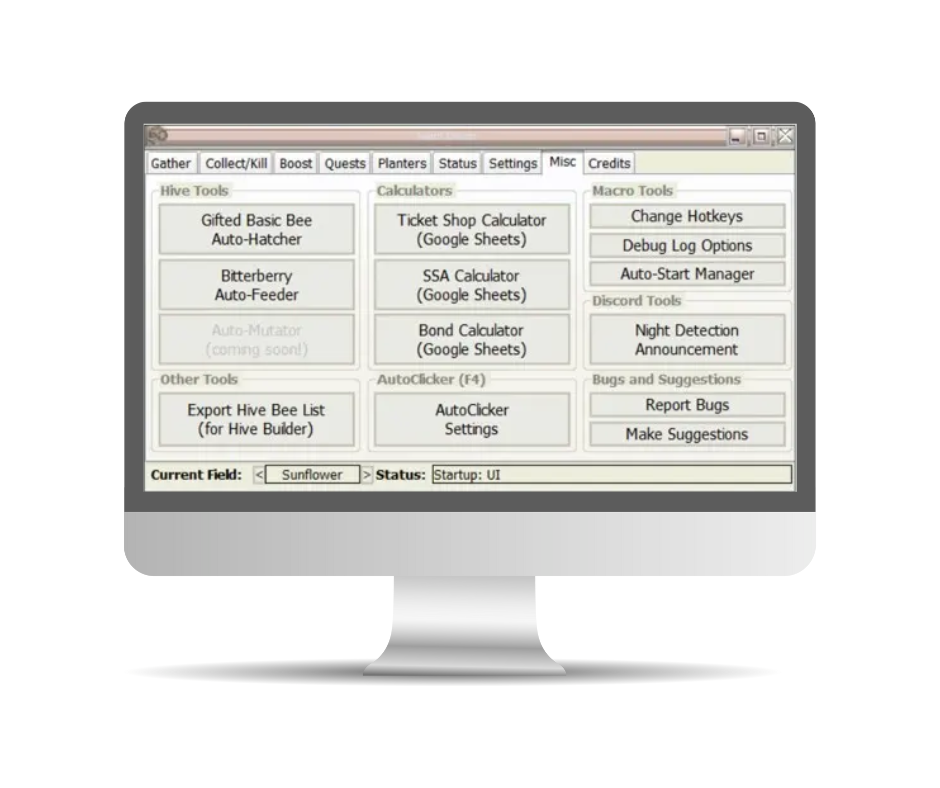 Natro Macro's misc settings